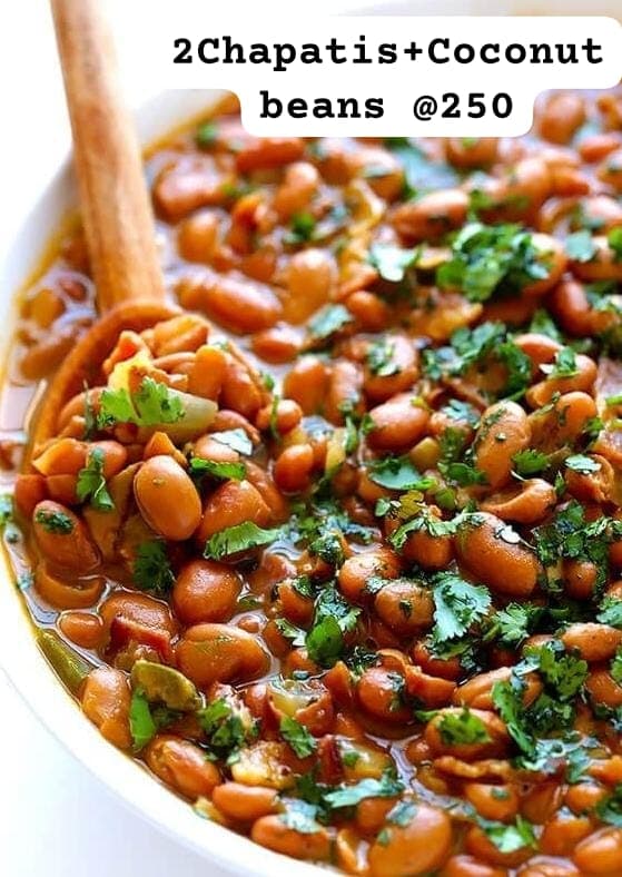 Chapati and Coconut Beans with Cabbage